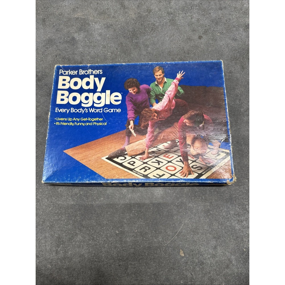 Body Boggle Game Parker Brothers 1984 Word Like Twister‎ Preowned COMPLETED